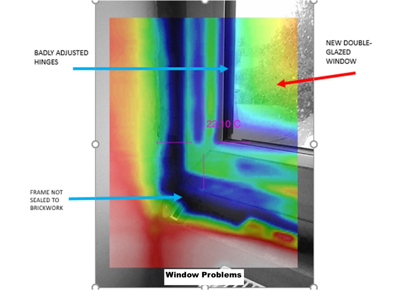 Infra red image of window problem